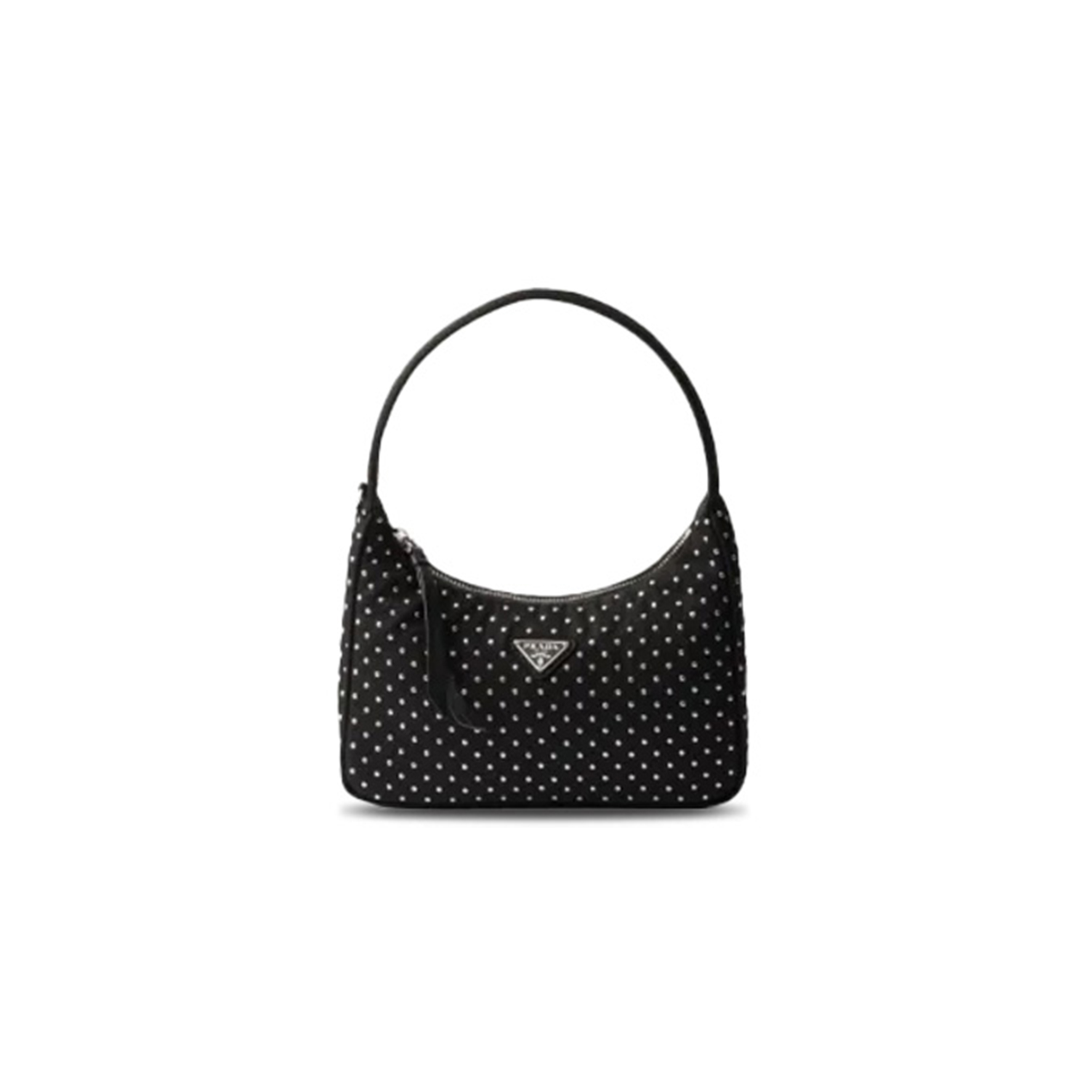 PRADA STUDDED RE-NYLON MINI BAG 1NE515 (23*13*5cm)